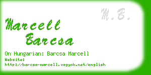 marcell barcsa business card